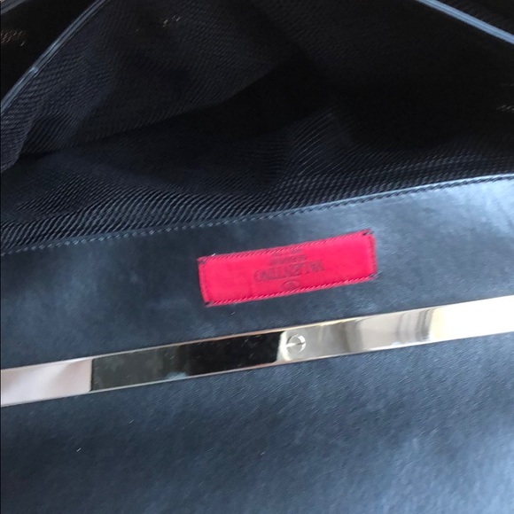 Valentino black flower lace shoulder bag/gold step - Picture 6 of 6